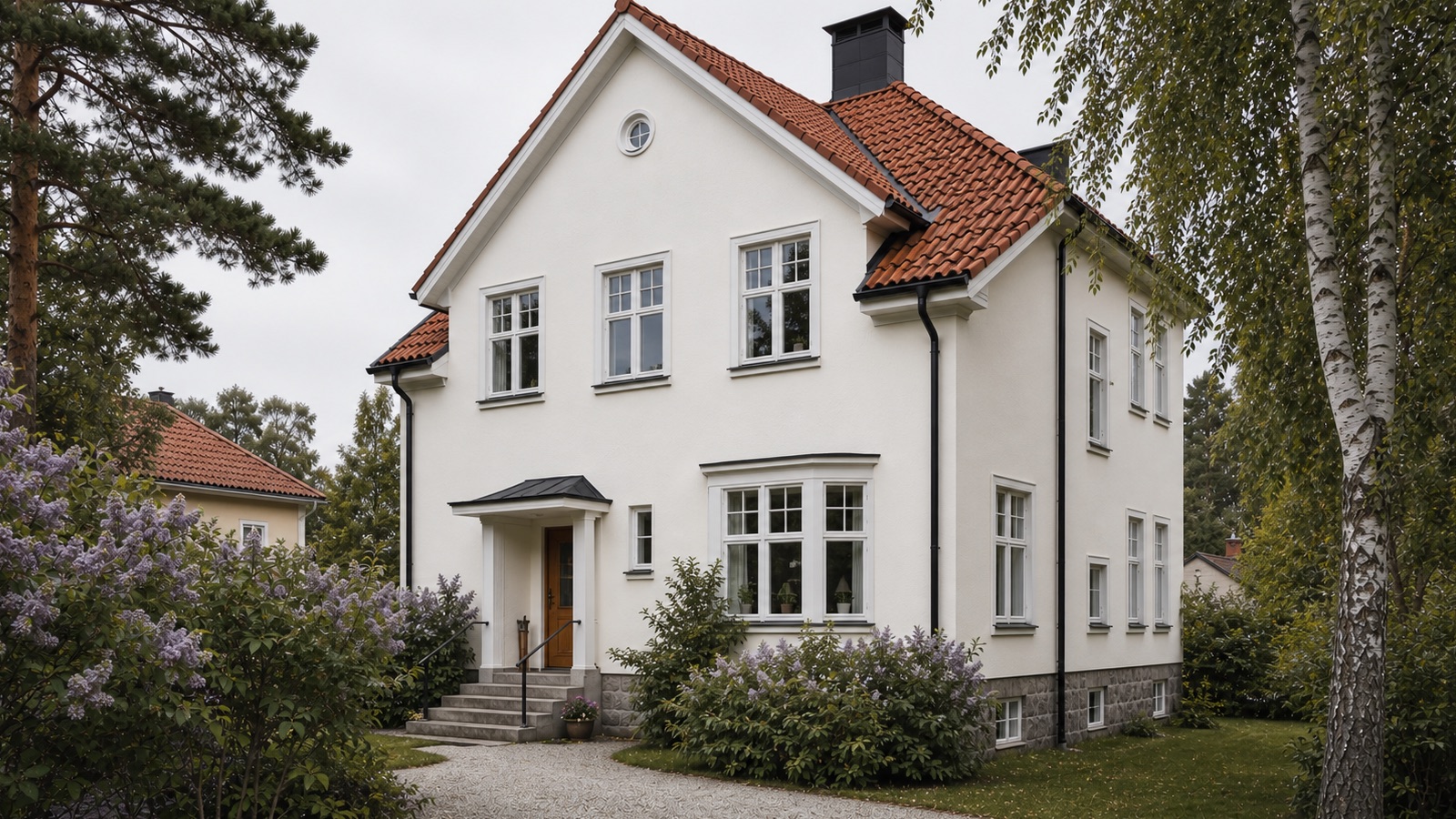 Fasadmålning i Uppsala med nymålad fasad med lugn kulör och tydlig ytfinish för BRF:er, villor och flerbostadshus