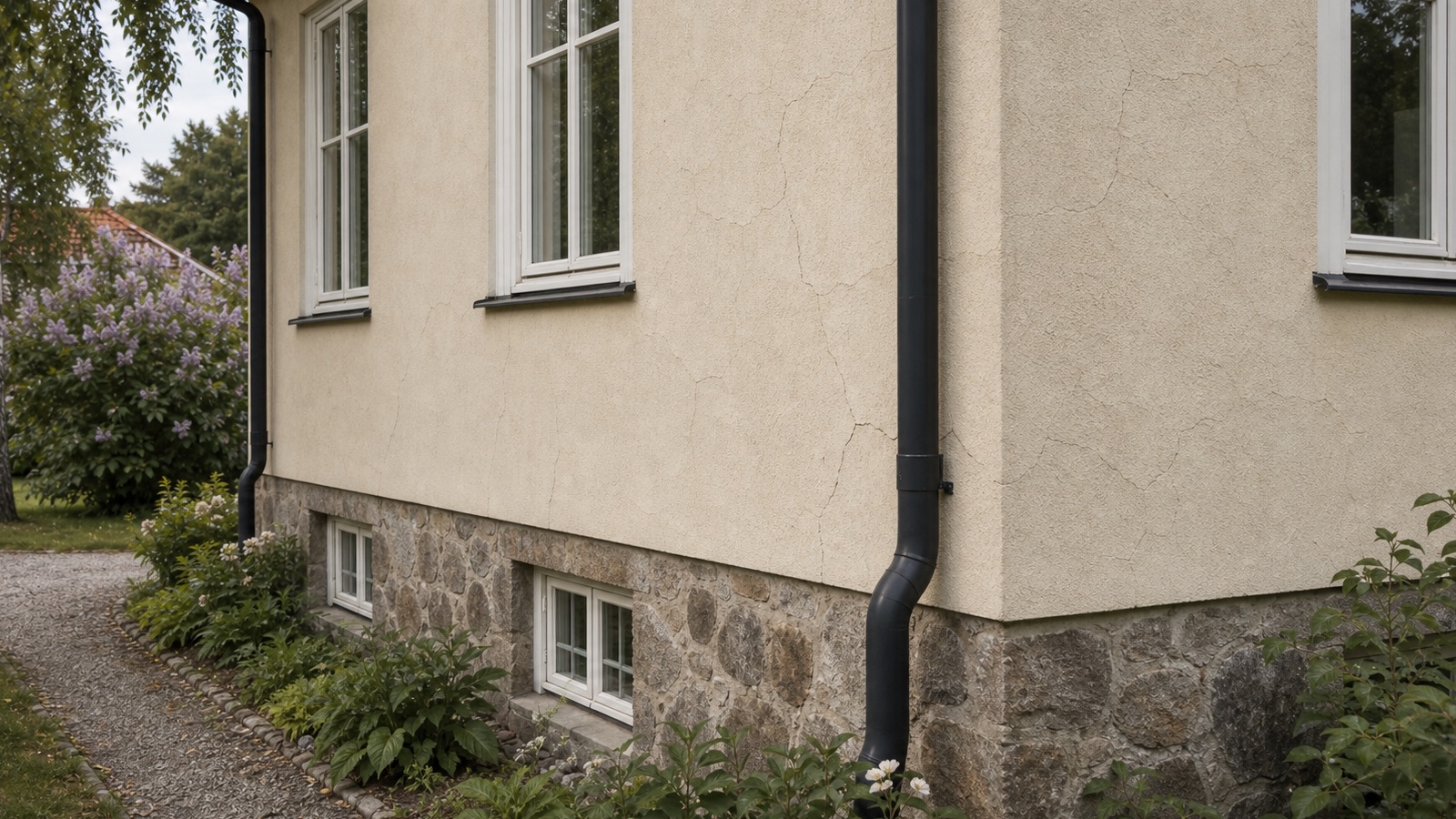 Fasadunderhåll i Sigtuna med fasaddetalj för underhåll, kontroll och långsiktigt skydd för villor, äldre hus och bostadsfastigheter